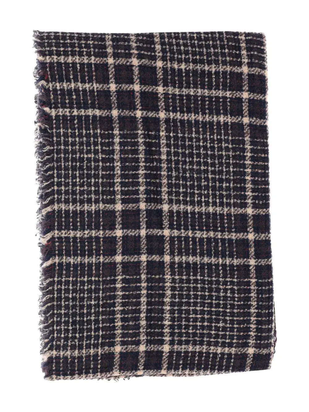 

Клетчатый шарф с бахромой FALIERO SARTI, коричневый