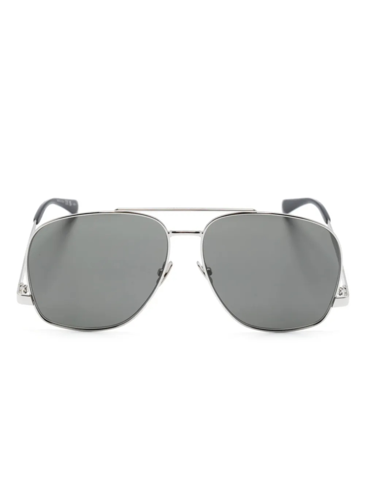 

Saint Laurent Eyewear солнцезащитные очки-пилоты Leon, серебряный
