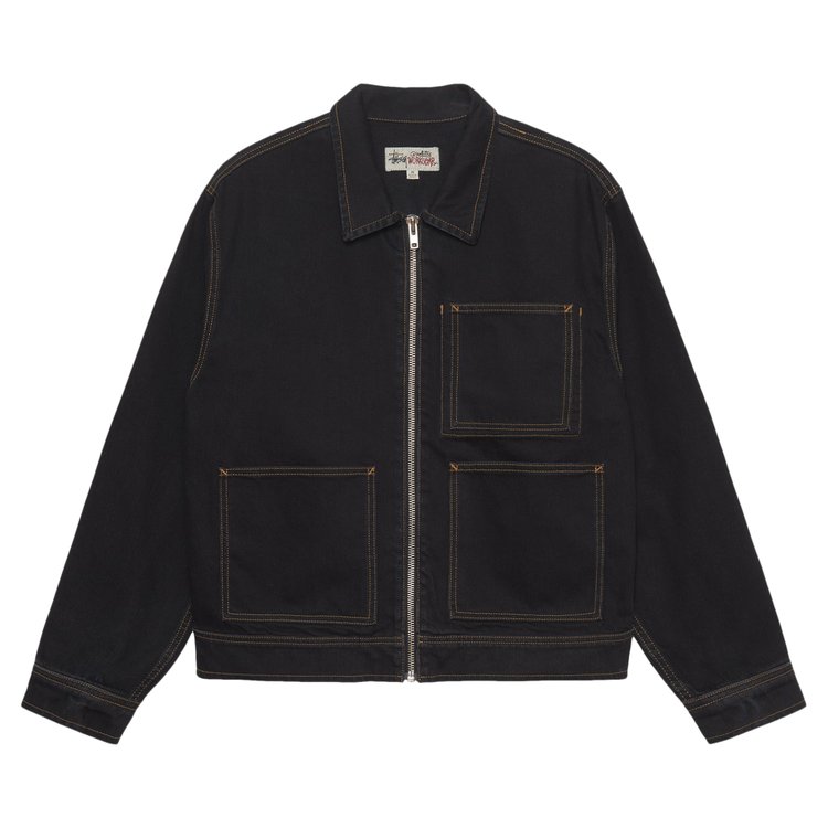 

Куртка Stussy Zip Work Jacket, синий, Черный, Куртка Stussy Zip Work Jacket, синий