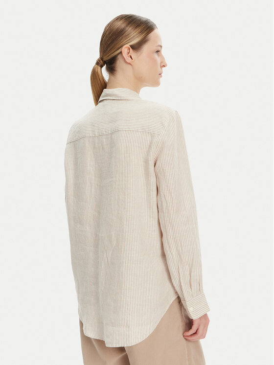 Свободная рубашка WW0WW44679 Tommy Hilfiger, бежевый — фото 3