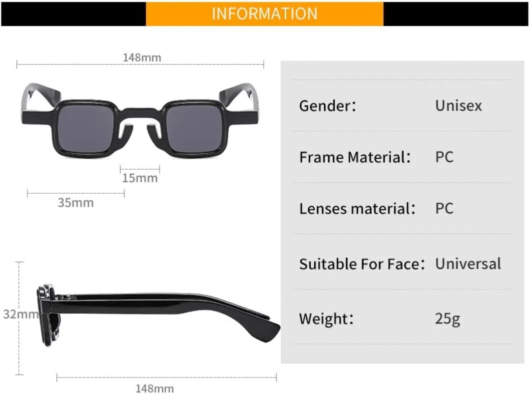 

Солнцезащитные очки для мужчин и женщин - защита UV400 - маленькие панк-заклепки, цветные линзы, для занятий спортом на открытом воздухе и вождения DSVIGF, Black