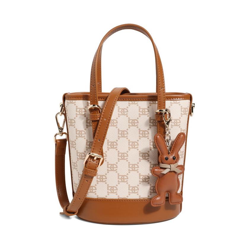 

BELLE Искусственная кожа Сумка ведро Сумка через плечо Средняя Женская, Beige