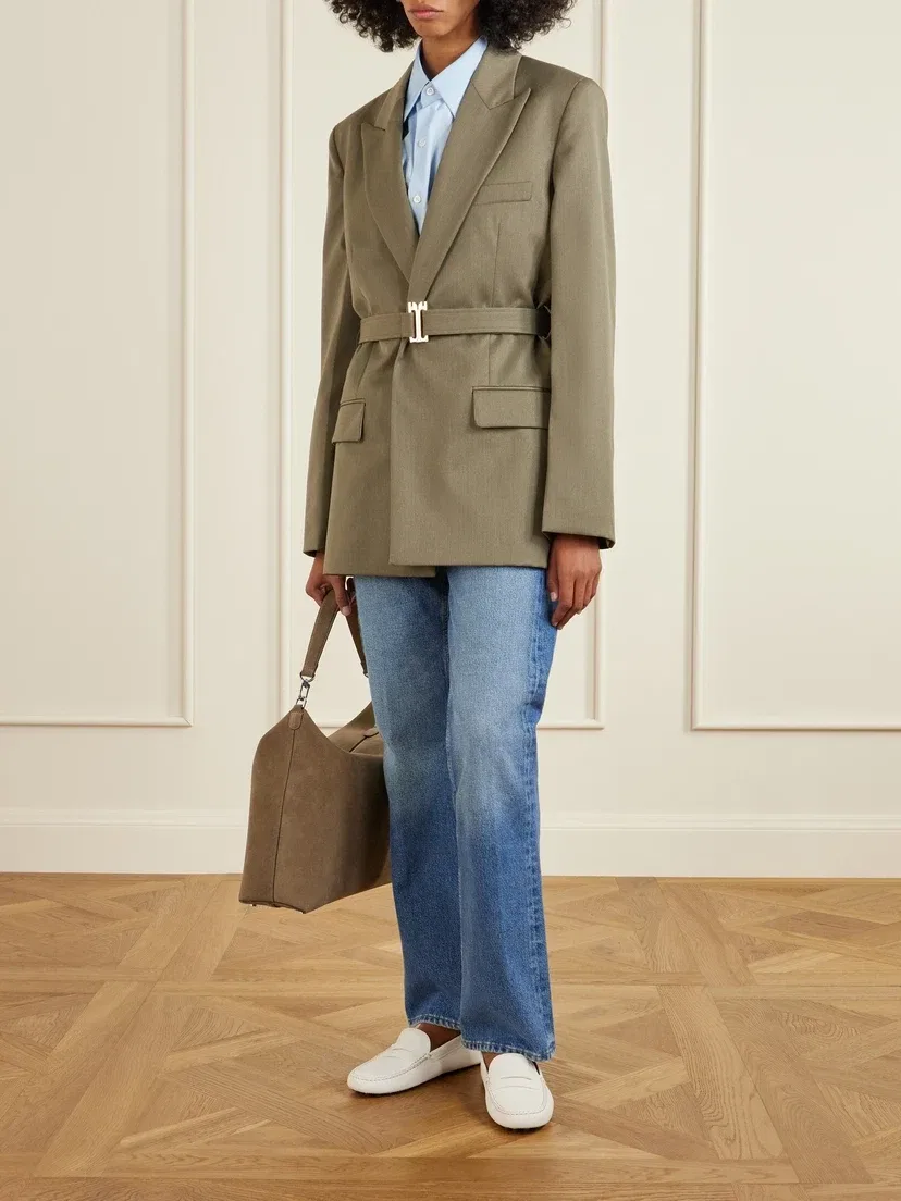 Текстурированные кожаные лоферы Gommino TOD'S, белый — фото 4
