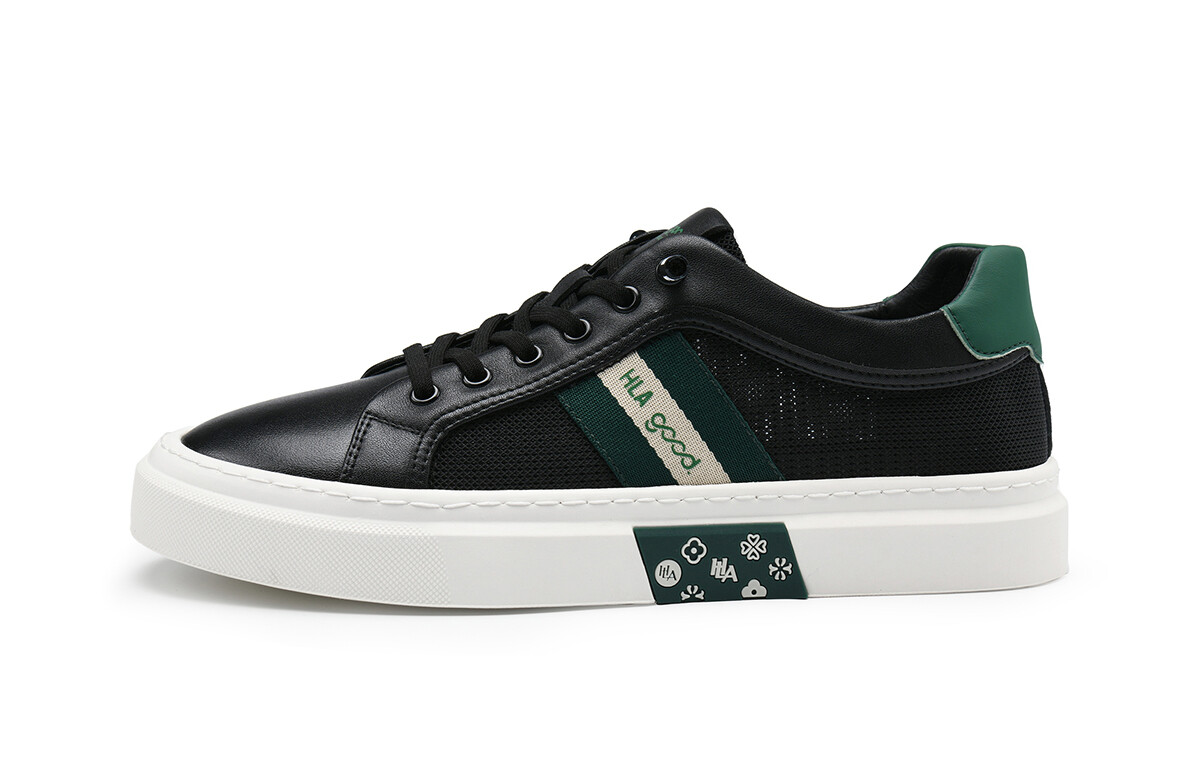 

Кеды мужские, обувь для скейтбординга низкая Hla, белый/зеленый