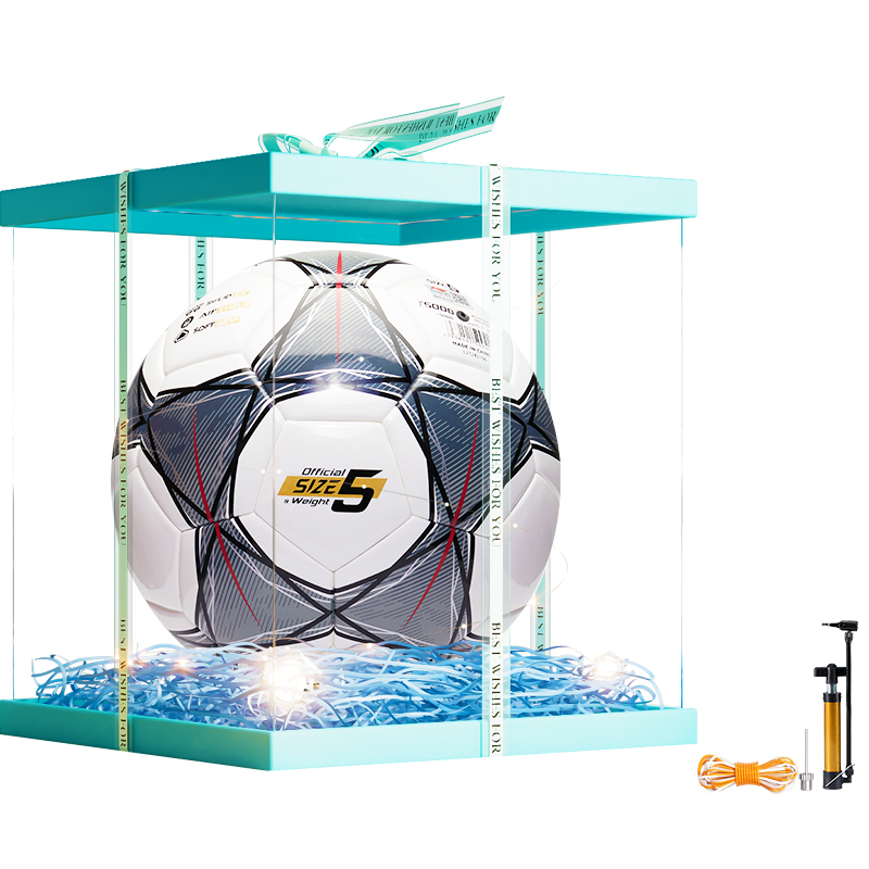 

LINING Футбольный мяч размер 5 TPU ручная строчка унисекс белый серый