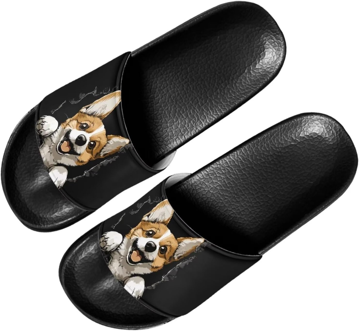 

Мужские и женские слайд-сандалии Forchrinse с ярким тай-дай рисунком бабочки, легкие тапочки с открытым носком для комфорта, для дома и улицы, Corgi