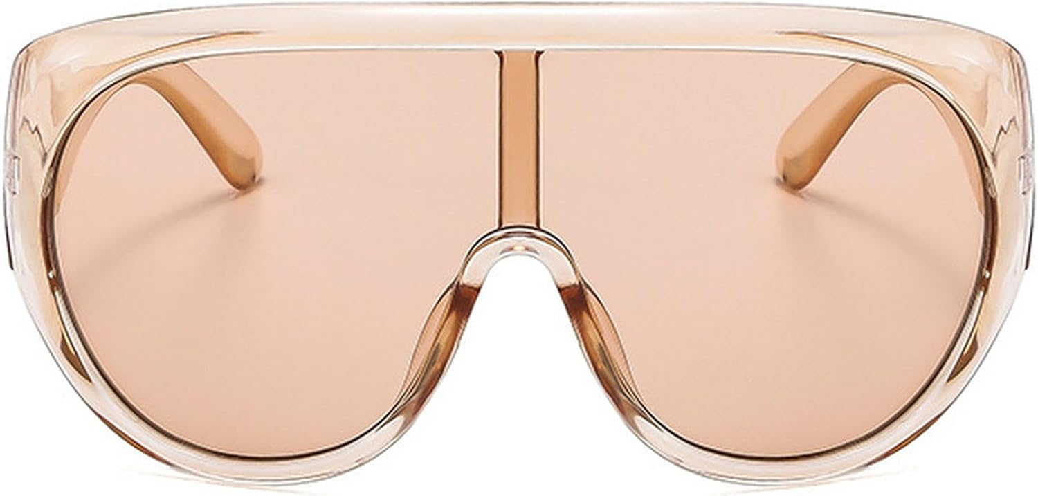 

Модные солнцезащитные очки-пилот большого размера для женщин и мужчин, современная цельная оправа, солнцезащитные очки с защитой от УФ-излучения UV400 mincl, Champagne