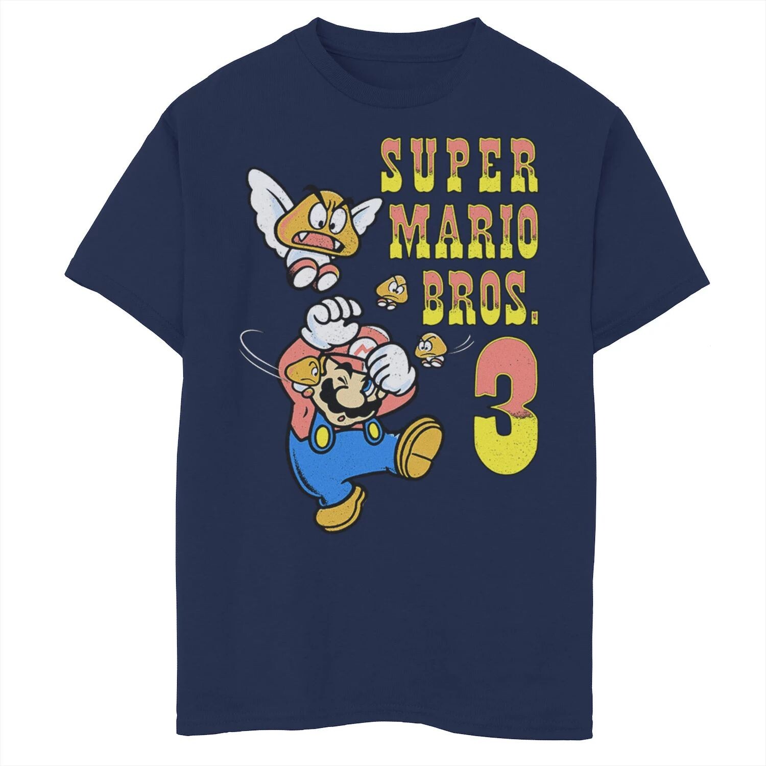 

Футболка Nintendo Super Mario 3 Flying Goombas для мальчиков 8–20 лет Licensed Character, синий