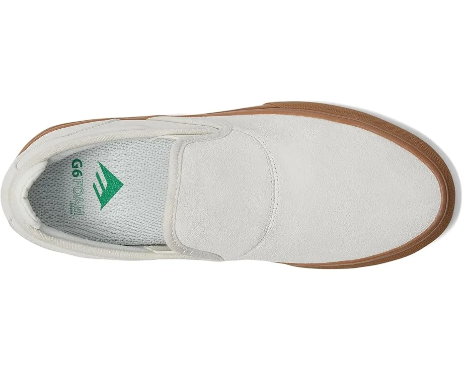 Кроссовки Emerica Wino G6 Slip-On, White/Tan — фото 2