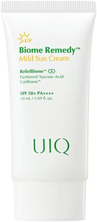 Солнцезащитный крем для лица UIQ Biome Remedy Mild Sun Cream, 50 мл, SPF 50