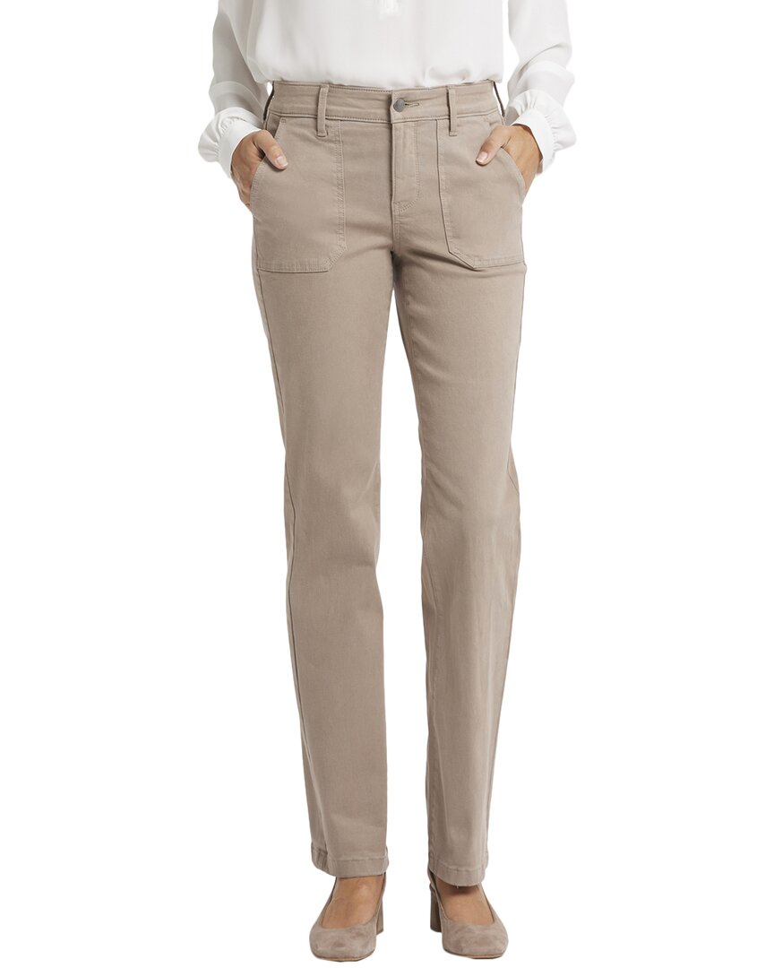 

NYDJ Petite Marilyn Country Oak Прямые джинсы, коричневый