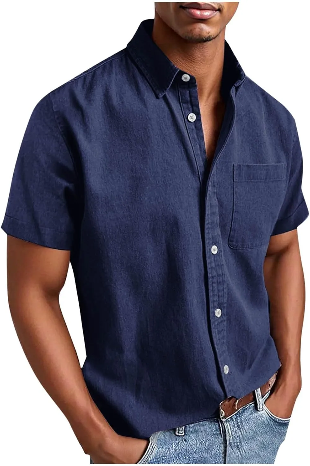 

Мужская рубашка с коротким рукавом на пуговицах Casual Soft