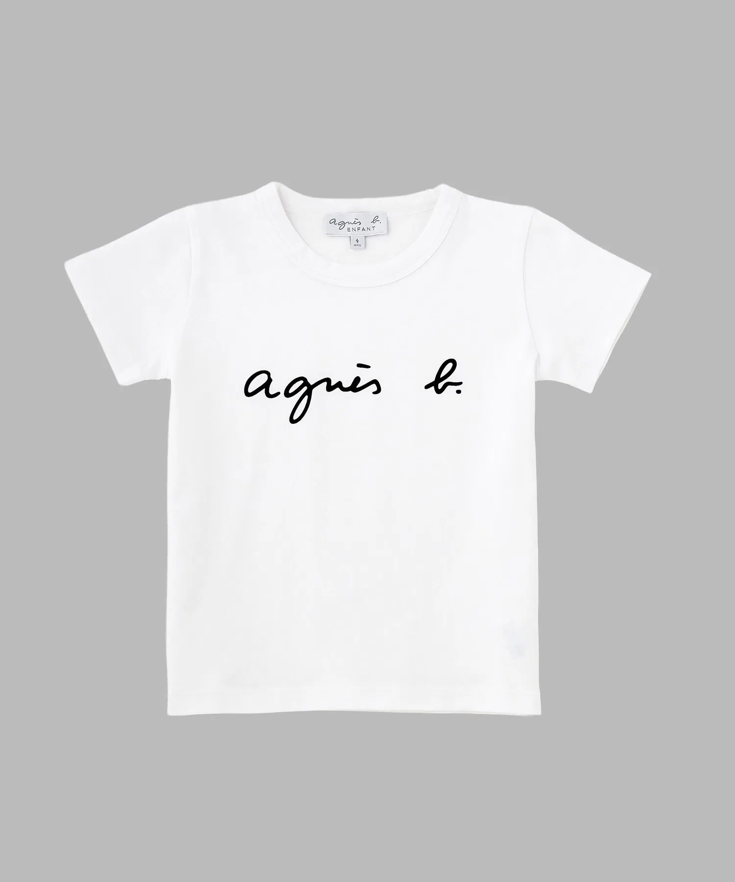 Детская хлопковая футболка с логотипом agnes b. белая