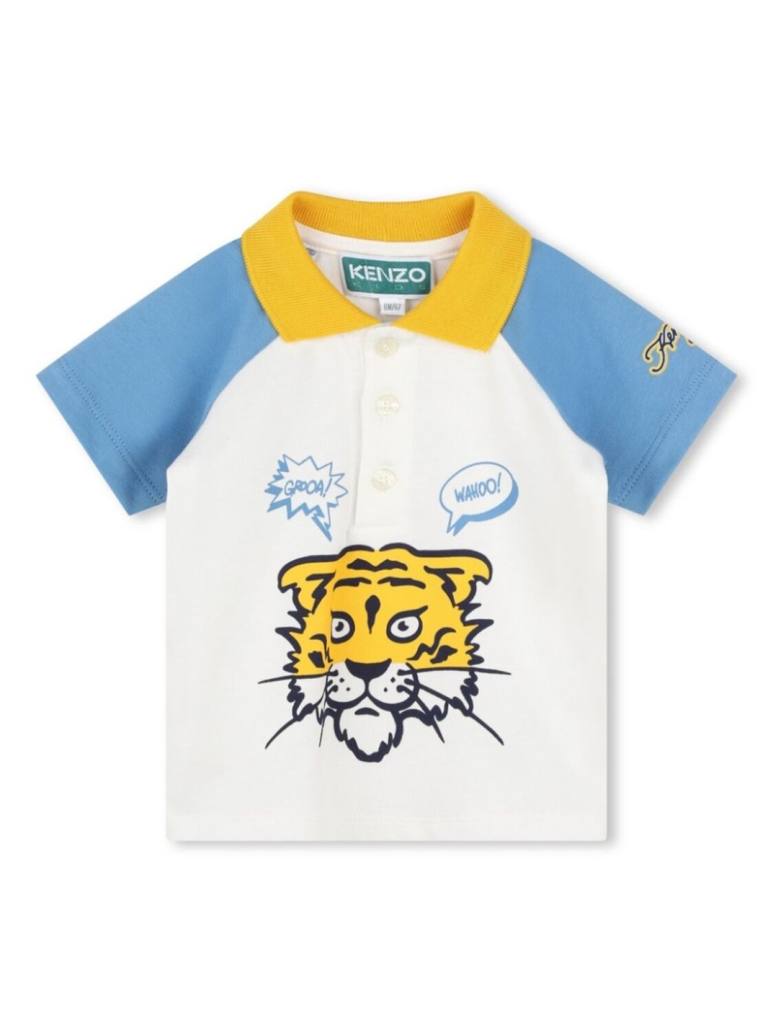 

Kenzo Kids рубашка поло из органического хлопка с логотипом, белый