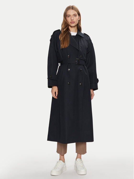 

Пальто свободного покроя WW0WW45918 Tommy Hilfiger, синий
