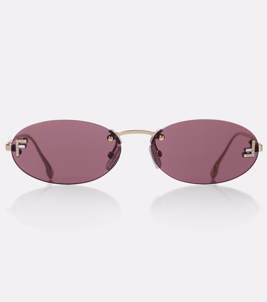 

Первые овальные солнцезащитные очки Crystal Fendi, Shiny Endura Gold/Violet