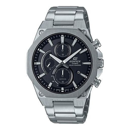

Часы CASIO EDIFICE Solar Powered Quartz Waterproof Sapphire Crystal Mens Silver Analog, серебряный