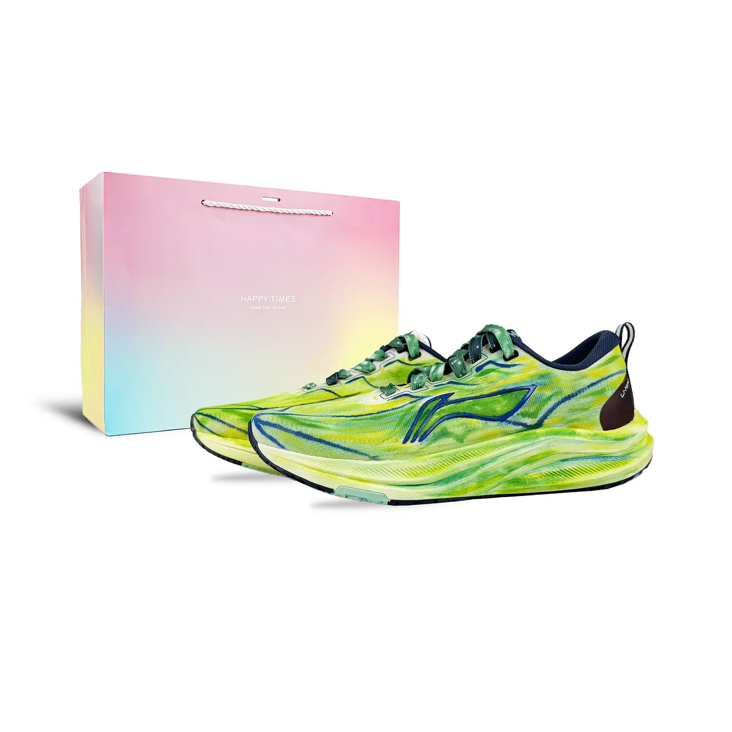 

LINING Кроссовки Red Hare 8 мужские низкие сине-зелёные Cyan Wave с сумкой для покупок, цвет Cyan Wave-Shopping Bag