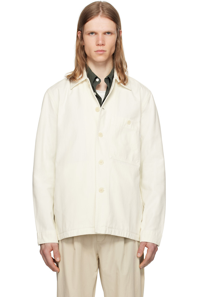 

Норвежская стандартная рубашка-овершот в рубчик Norse Projects, экрю