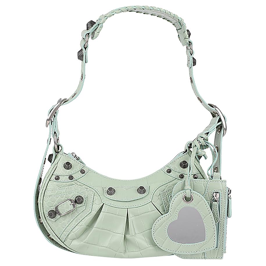 

Balenciaga Сумка через плечо из коровьей кожи XS женская светло-зеленая