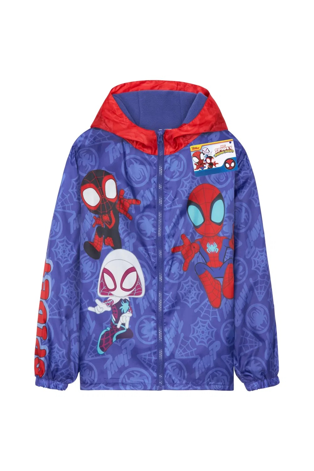 Детский дождевик с капюшоном Marvel, синий