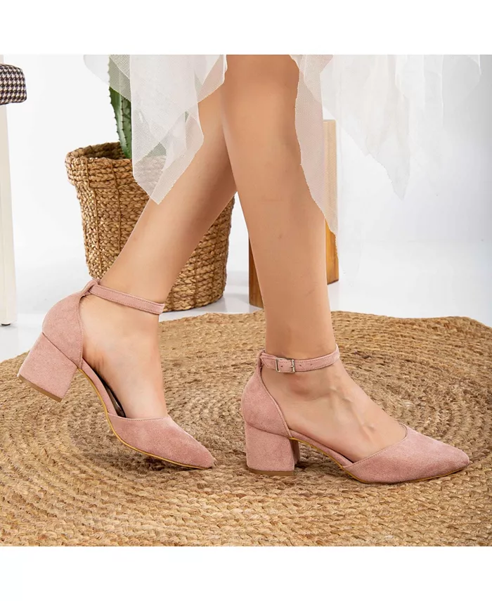 Марсель Туфли-лодочки на низком каблуке Forever & Always Shoes, розовый — фото 2
