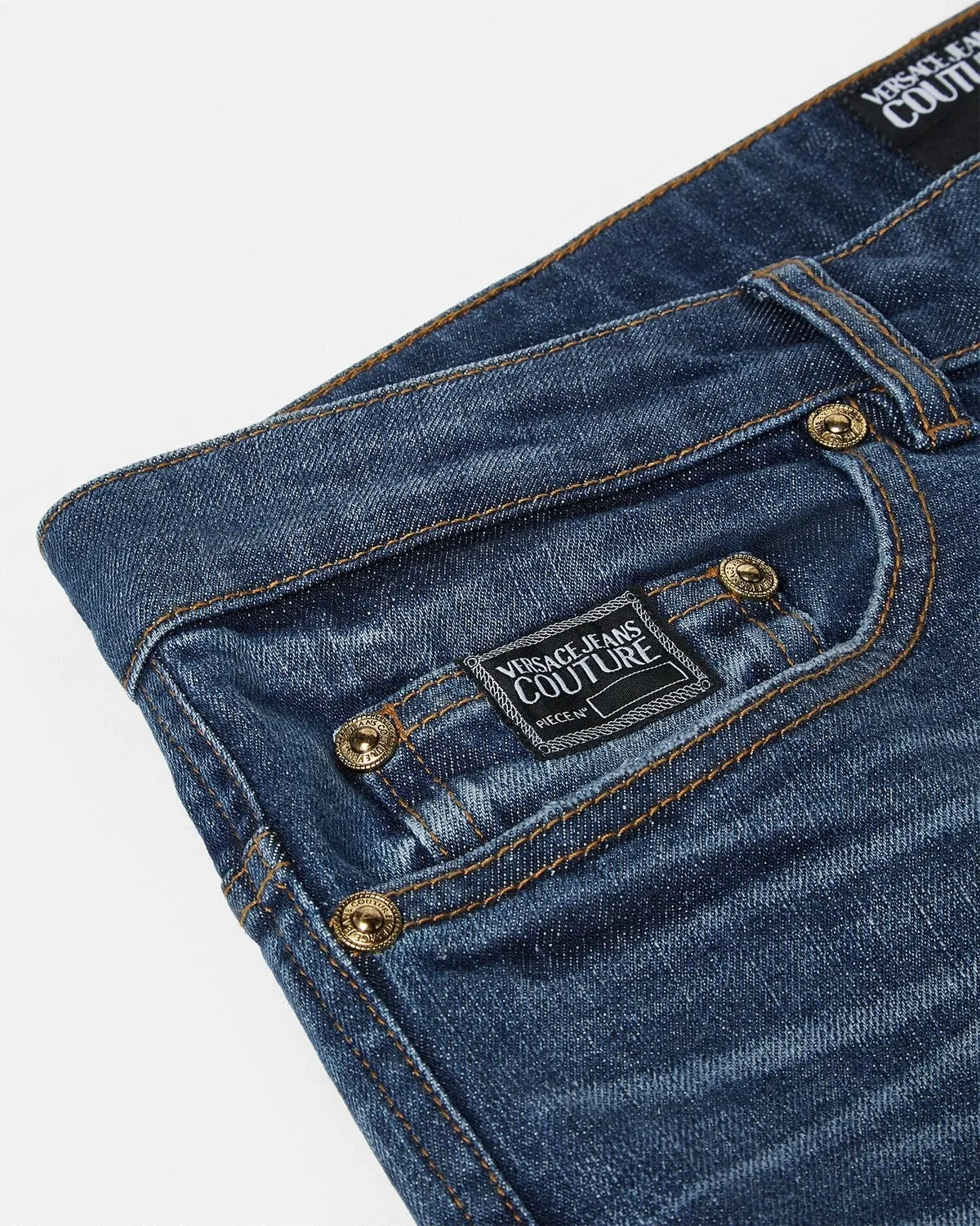 Джинсы слим-фит Piece Number VERSACE, синий — фото 2