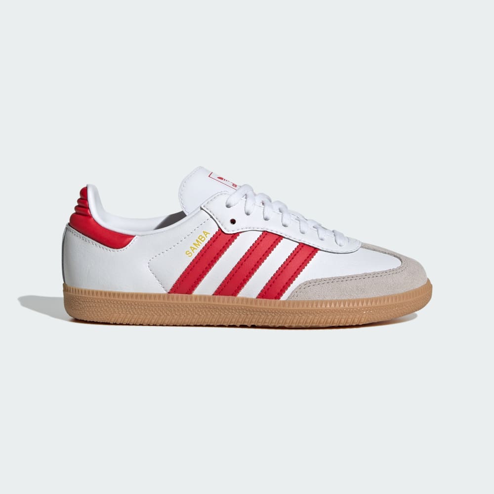 

Кроссовки Adidas Samba OG Shoes Kids, цвет Cloud White/Better Scarlet/Gum