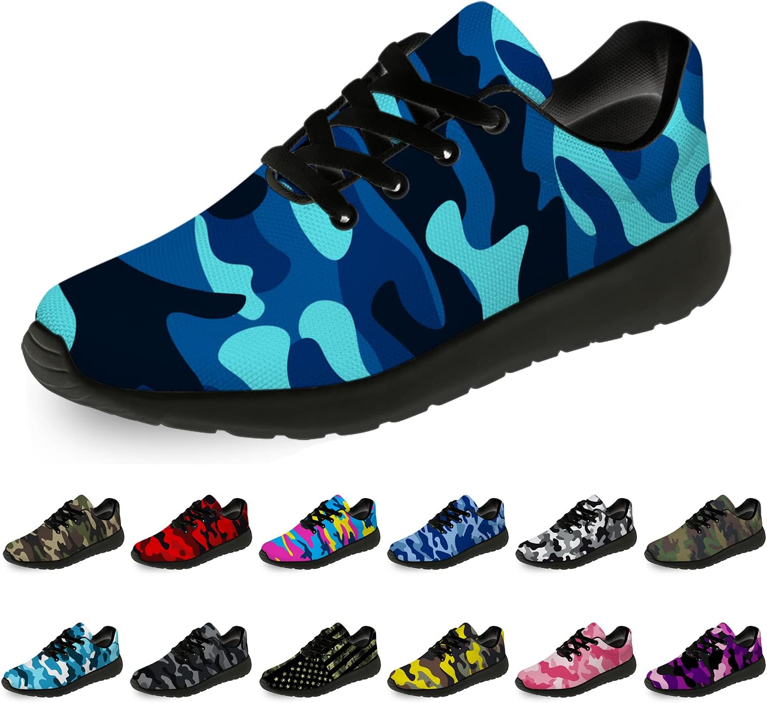 

Кроссовки Horethy унисекс с камуфляжным принтом для женщин и мужчин, дышащие и легкие, для любых случаев, мультиколор