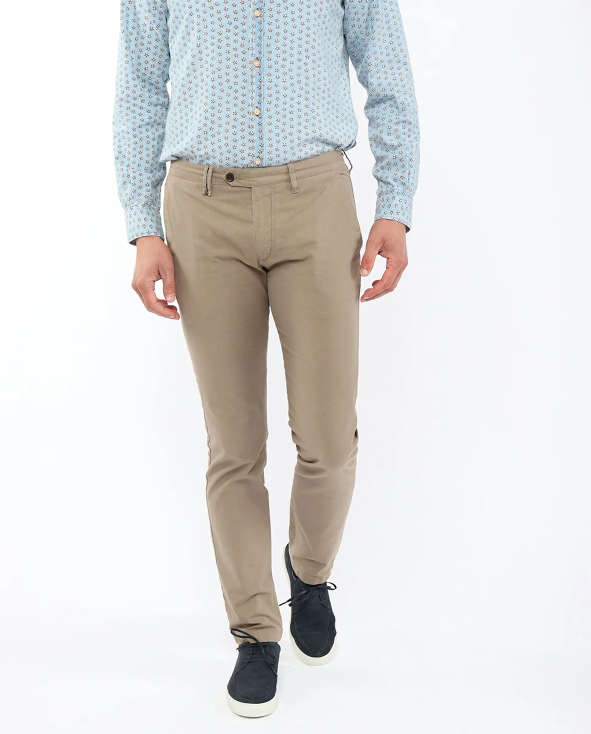 

Мужские брюки китайского кроя с микроузором Florentino, коричневый