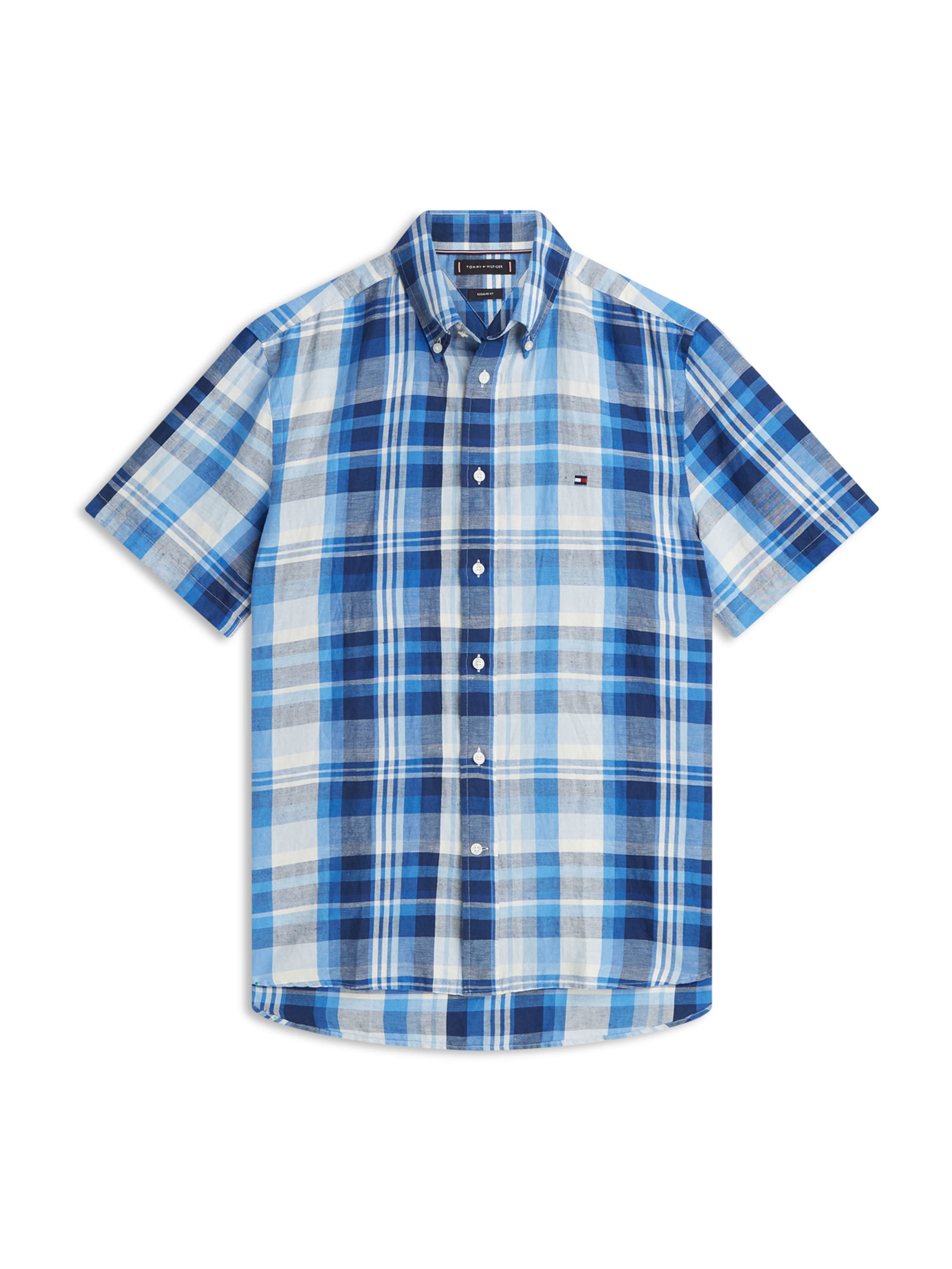 

TOMMY HILFIGER Рубашка на пуговицах Regular fit в синем, дымчато-синем и темно-синем цветах