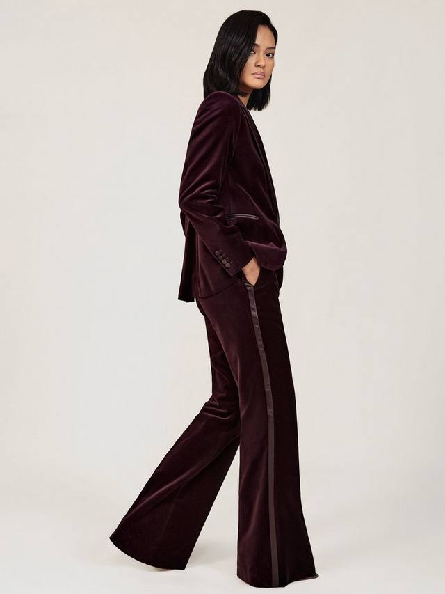 

Брюки Elia Velvet Flared Reiss, Burgundy