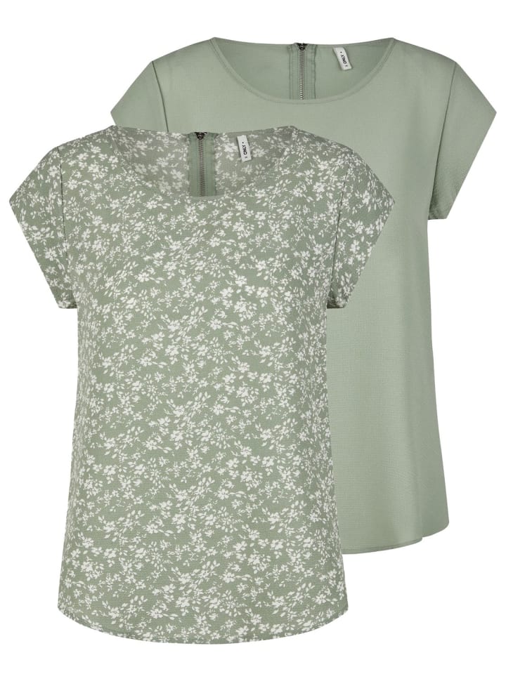 

Футболка ONLVIC - упаковка из 2 шт. зеленого цвета ONLY, Зеленый, Футболка ONLVIC - упаковка из 2 шт. зеленого цвета ONLY