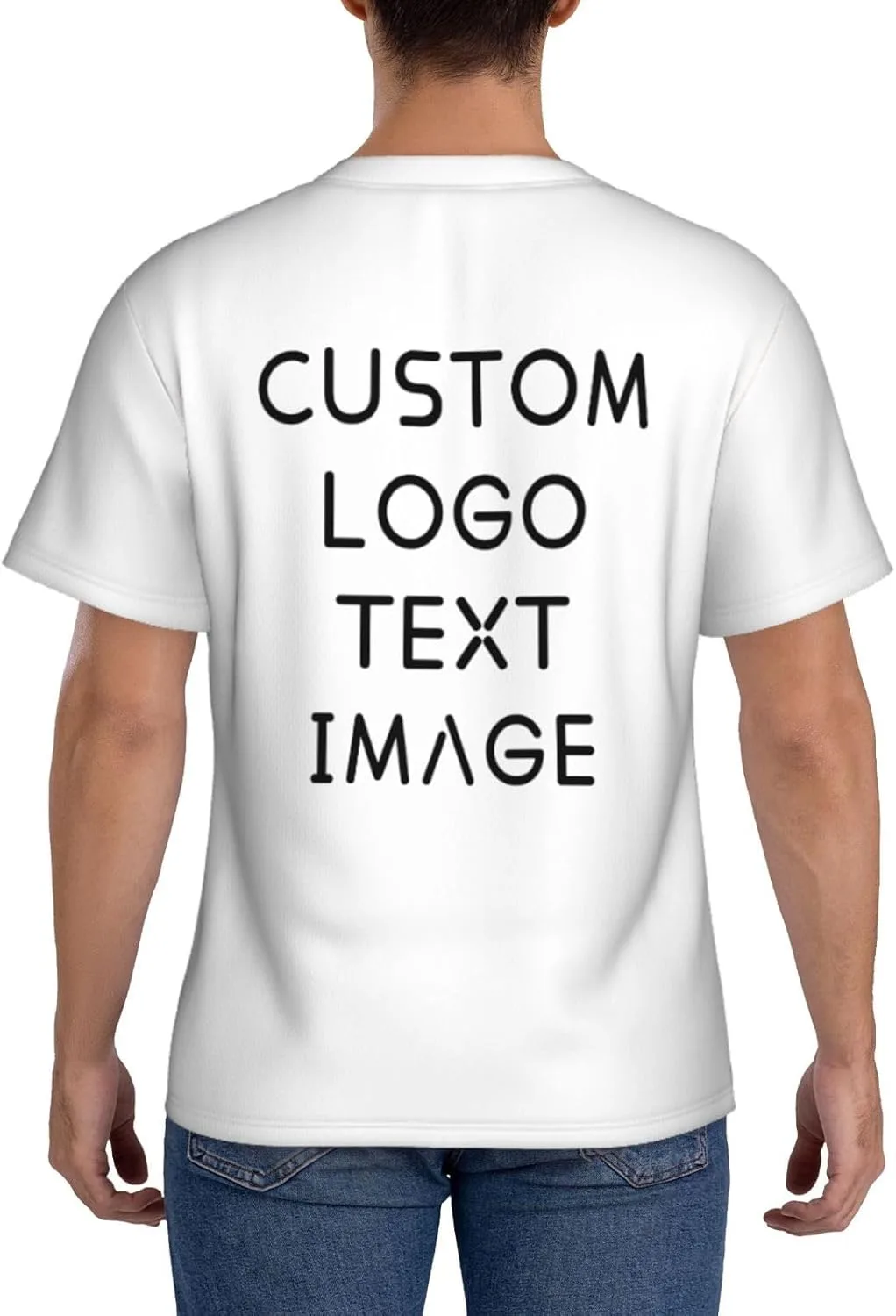 Футболка с полной запечаткой Custom T Shirts с логотипом — фото 3