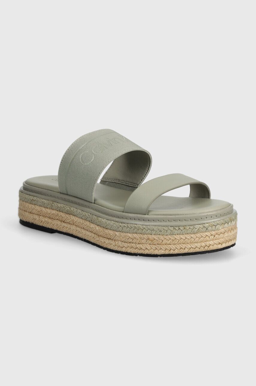 

Шлепанцы Calvin Klein WEDGE SLIDE HE, серый