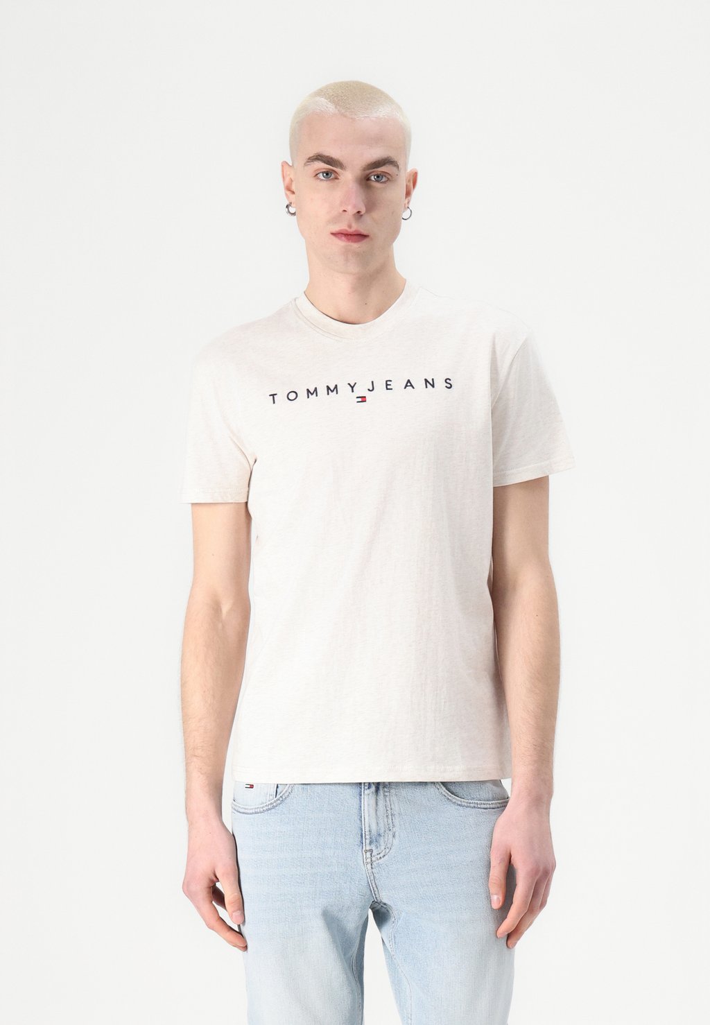 

Футболка с принтом LINEAR LOGO TEE Tommy Jeans, бежевый