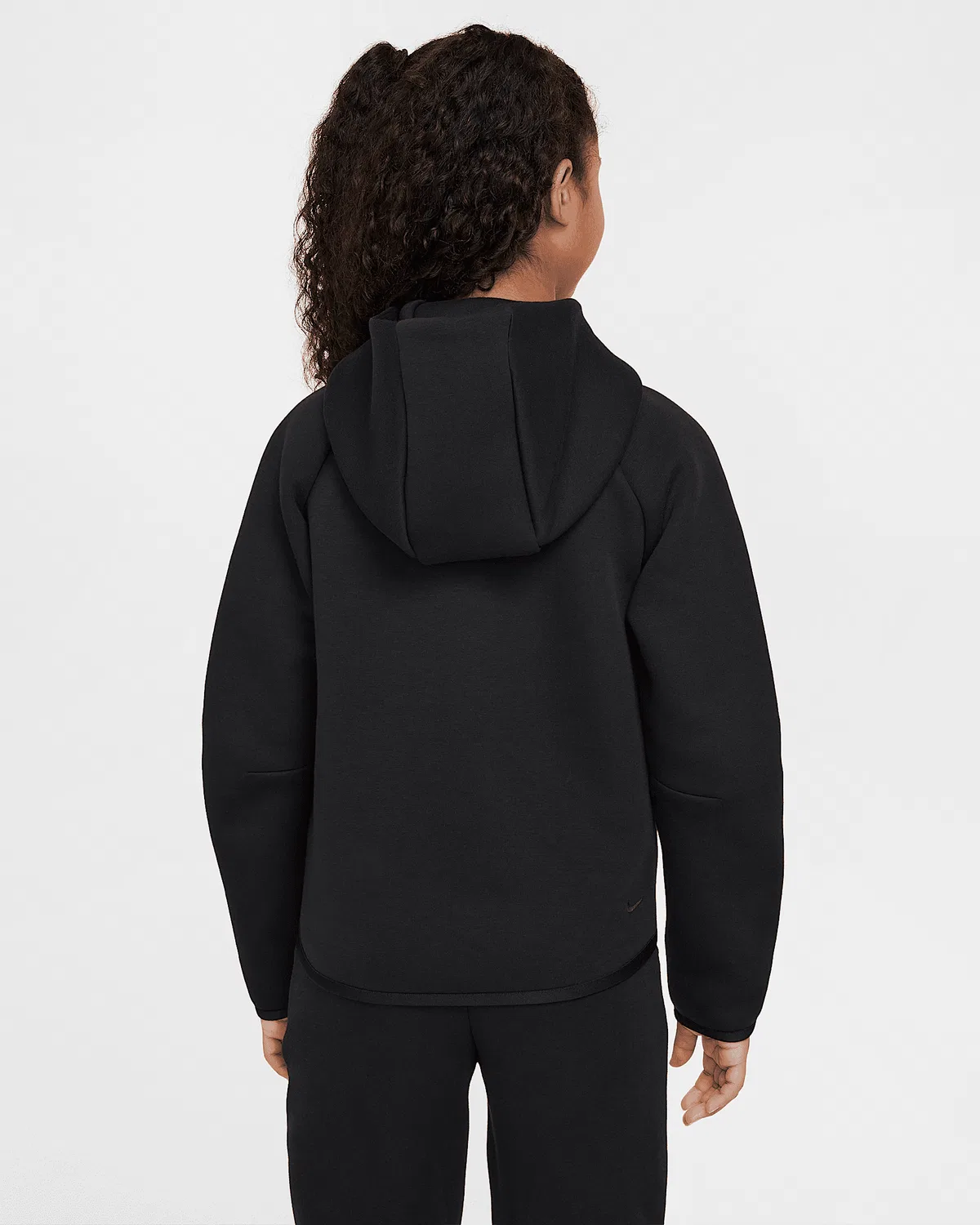 Детская худи на молнии Nike Sportswear Tech Fleece, Black/Black/Black/Black — фото 2
