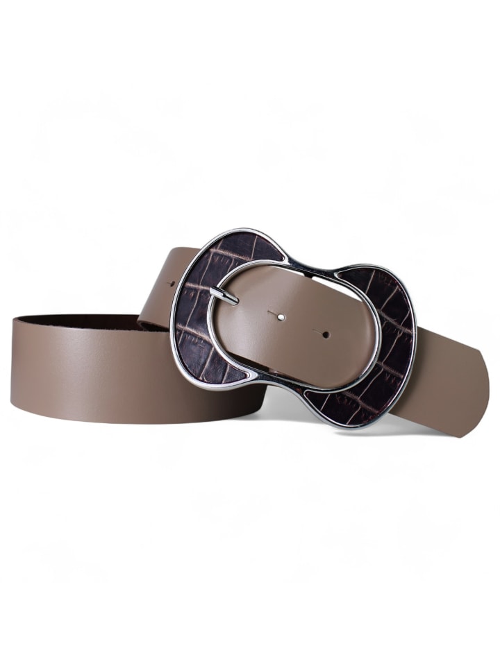 

FRONHOFER Женский пояс из крокодиловой кожи, бежевого цвета