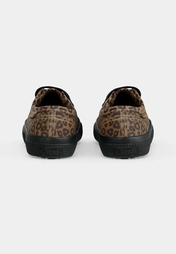 Детские кроссовки Superga 3750 kids leopard print leggera baby shoes, черно-бежевый — фото 4