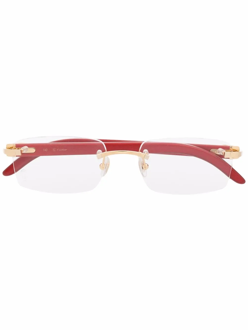 

Очки в безободковой оправе Cartier Eyewear, черный