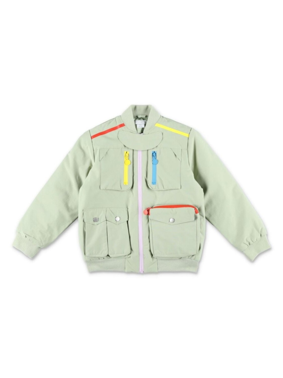

Stella McCartney Kids хлопковая куртка-бомбер, зеленый
