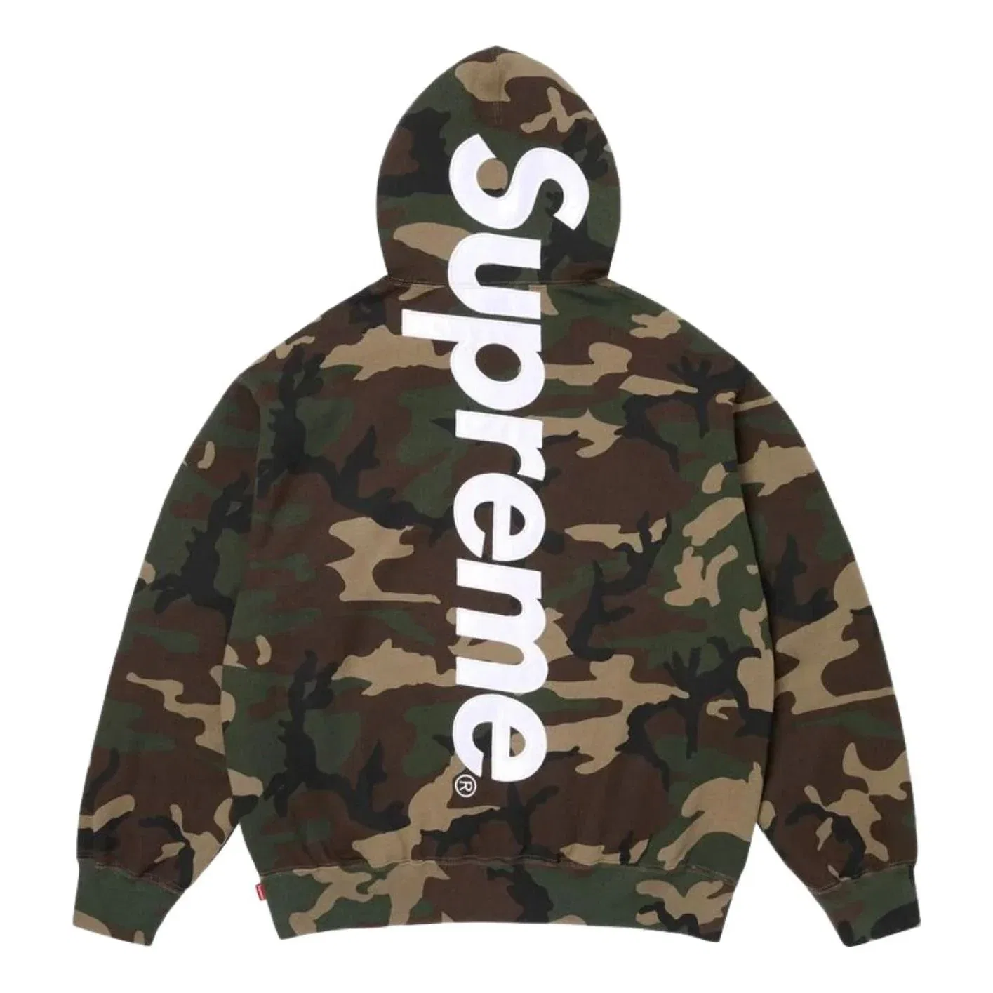 Толстовка Supreme SS26 с атласной аппликацией и капюшоном, зеленый