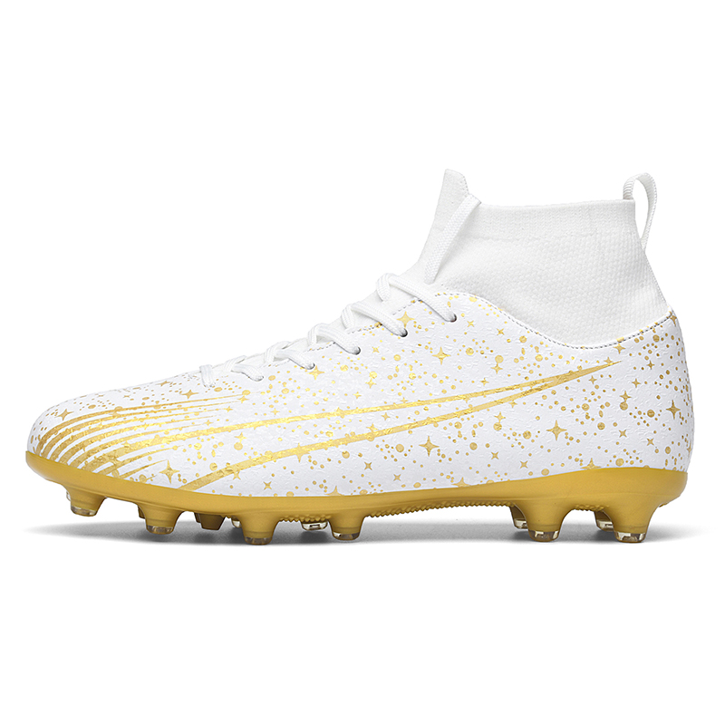 

Футбольные бутсы для детей и подростков с высоким верхом, устойчивые к истиранию, противоскользящие, водонепроницаемые и противоударные CAMKIDS, белый