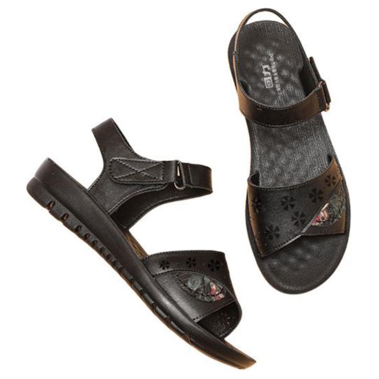Женские сандалии Warrior One Strap на каблуке 2 см черно-красные — фото 3