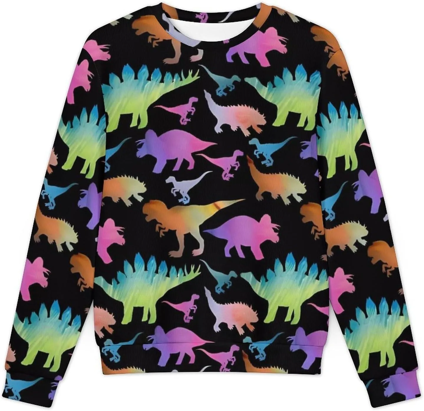 Свитер с принтом динозавров, мужской, Crewneck, вязаный — фото 3