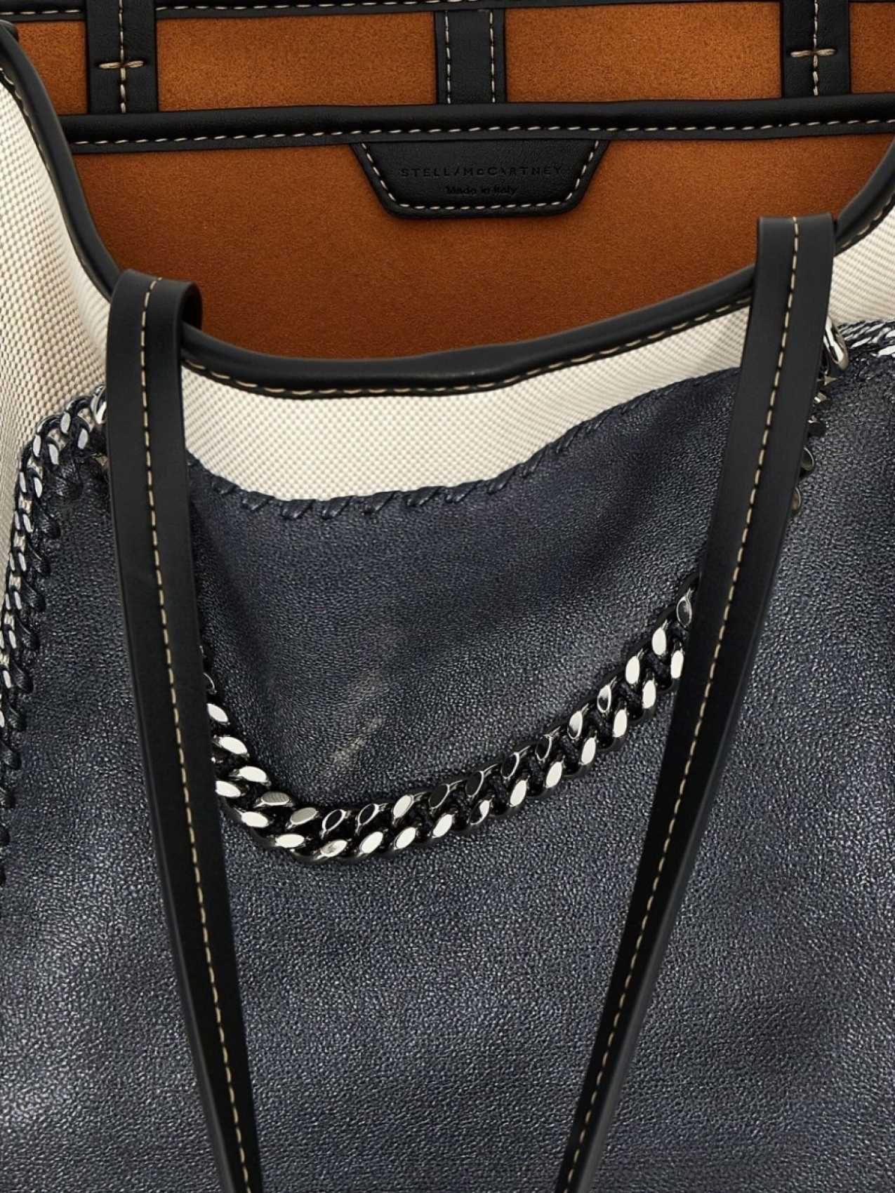 Stella McCartney сумка-тоут Trompe L'Oeil Print On, нейтральный цвет — фото 4
