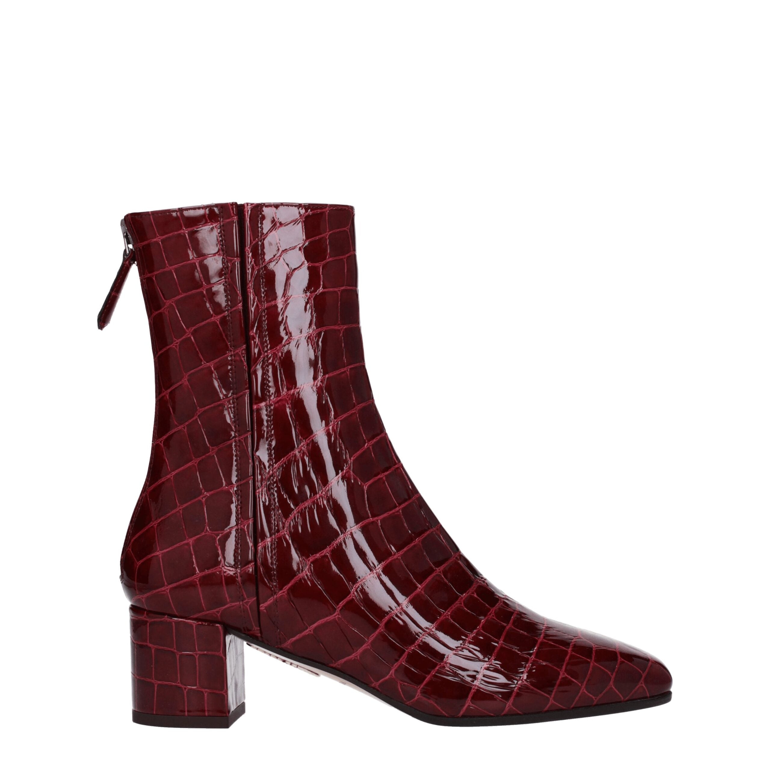 Женские кожаные ботильоны Aquazzura, красный