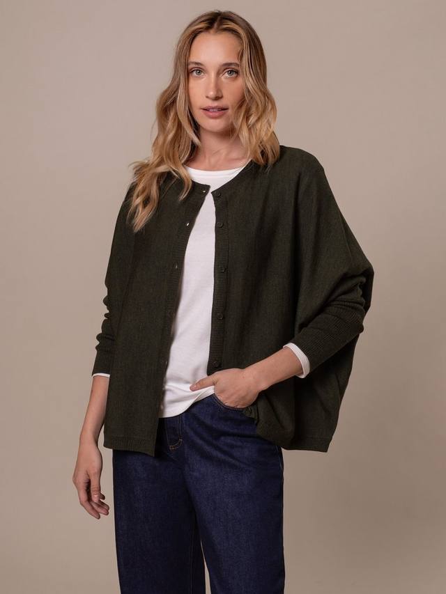 

Кардиган из тонкой вязки из чистой шерсти мериноса Celtic & Co., Olive