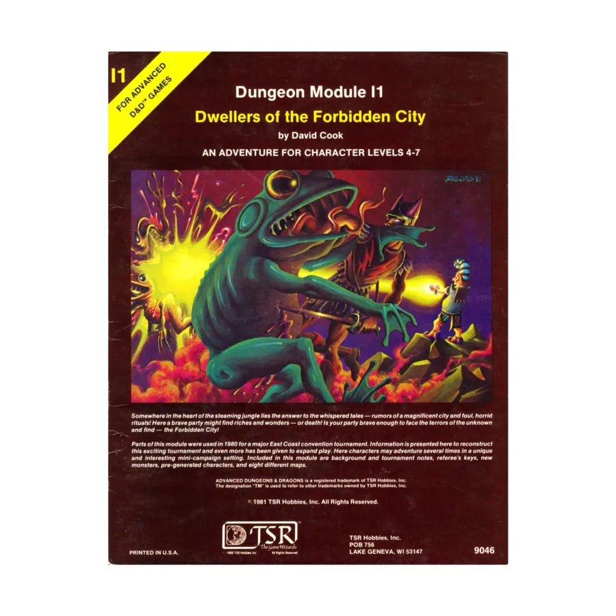

Модуль Dwellers of the Forbidden City (2nd Printing), Advanced Dungeons & Dragons (1st Edition) - Modules & Adventures - I Series