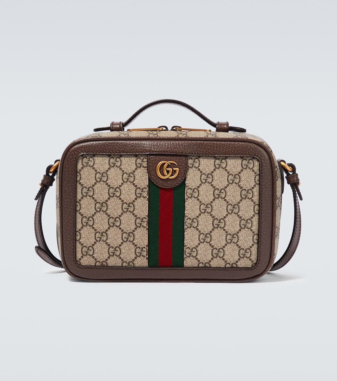

Маленькая сумка через плечо Ophidia из парусины Gucci, бежевый